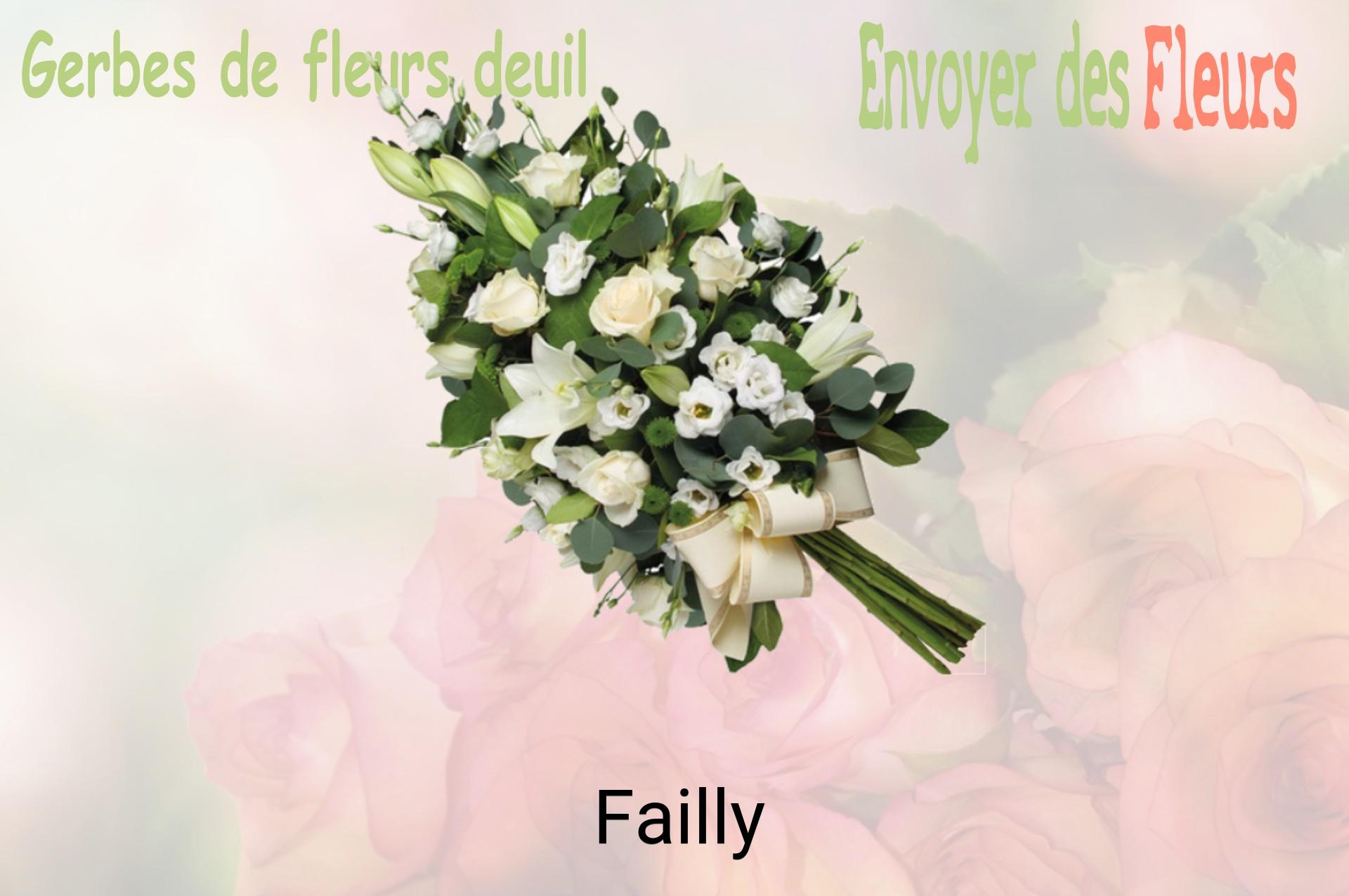 Gerbe de fleurs de deuil livrée à Failly